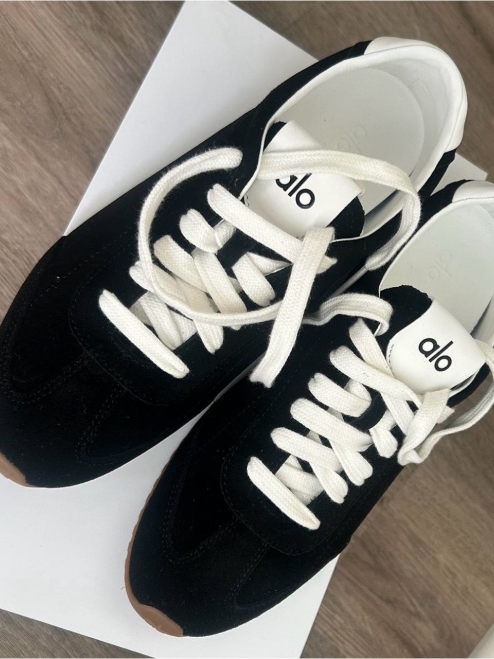 ALO Yoga Black and White Athletic Sneakers